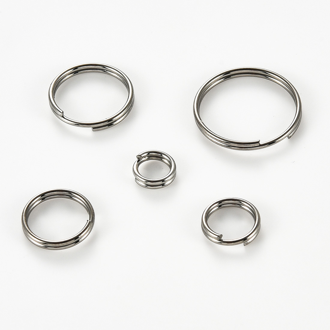 Jewelry Making Jump Rings - 100 個ステンレス鋼ミニダブルオープン丸カン 6/8/10/12/15 ミリメートルサークルスプリットリングコネクタ DIY キーホルダージュエリーメイキング