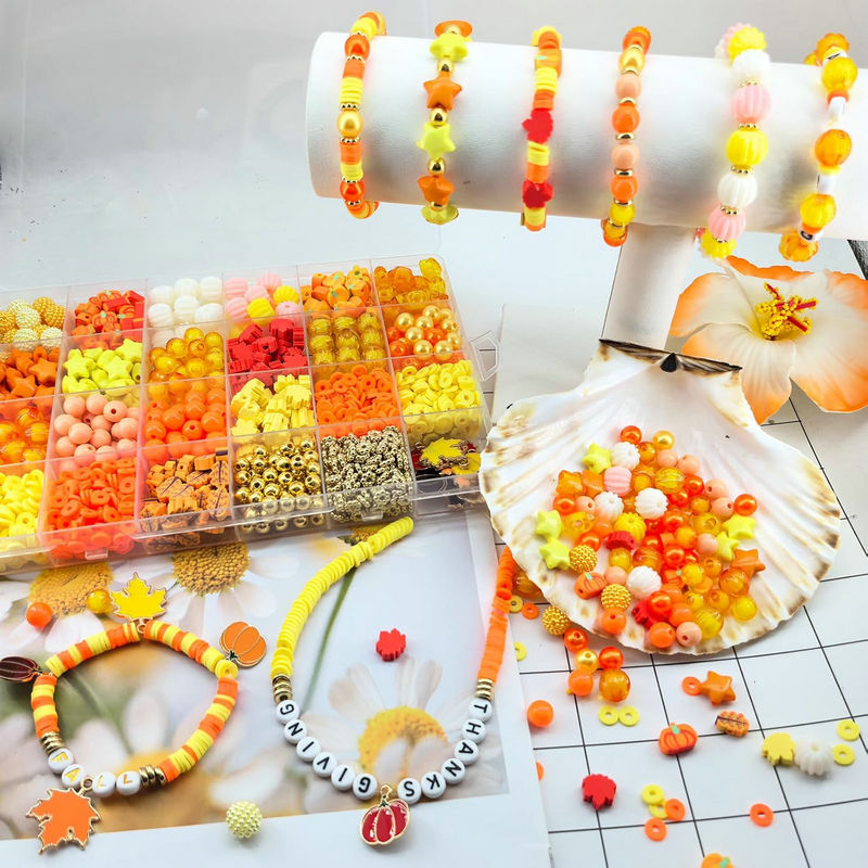 Jewelry Making For Teens - 10代の女の子のための粘土ビーズブレスレット作成キット,工芸品,アクリル文字,フラットプレッピー,友情,ジュエリー作り