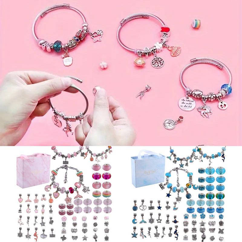 Jewelry Making Kits For Kids - 女の子のためのブレスレット作りキット,スタイリッシュなジュエリー,ストリングメーカー,ビーズ,多用途,子供向け
