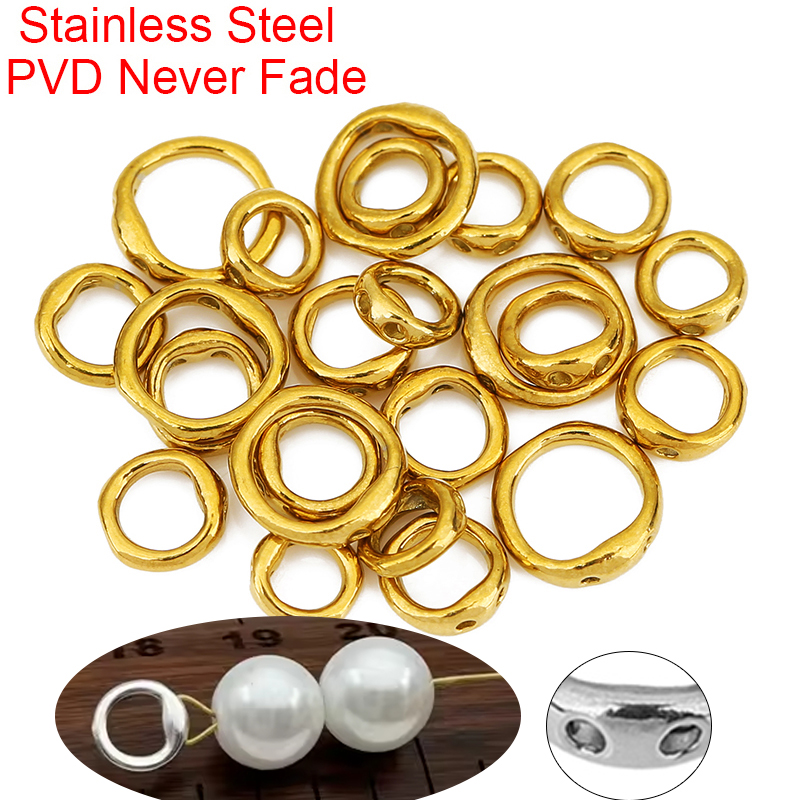 Jewelry Making Thread - 20 個ステンレス鋼ネックレスクラスプフック糸通しビーズ用品色褪せないエンドコネクタ DIY ネックレスジュエリー作成用