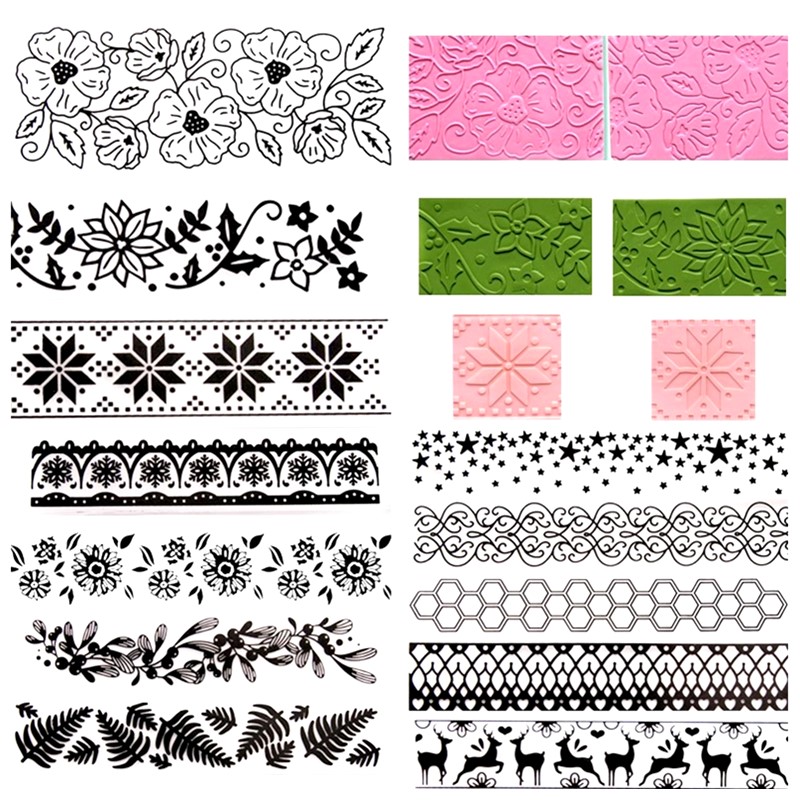 Jewelry Making Tutorials - Snasan-柔らかな陶器、DIYイヤリング、ジュエリー作りツール、粘土、葉、花、スター、レース、レース、ポリマー、凹面のための凸型エンボス型