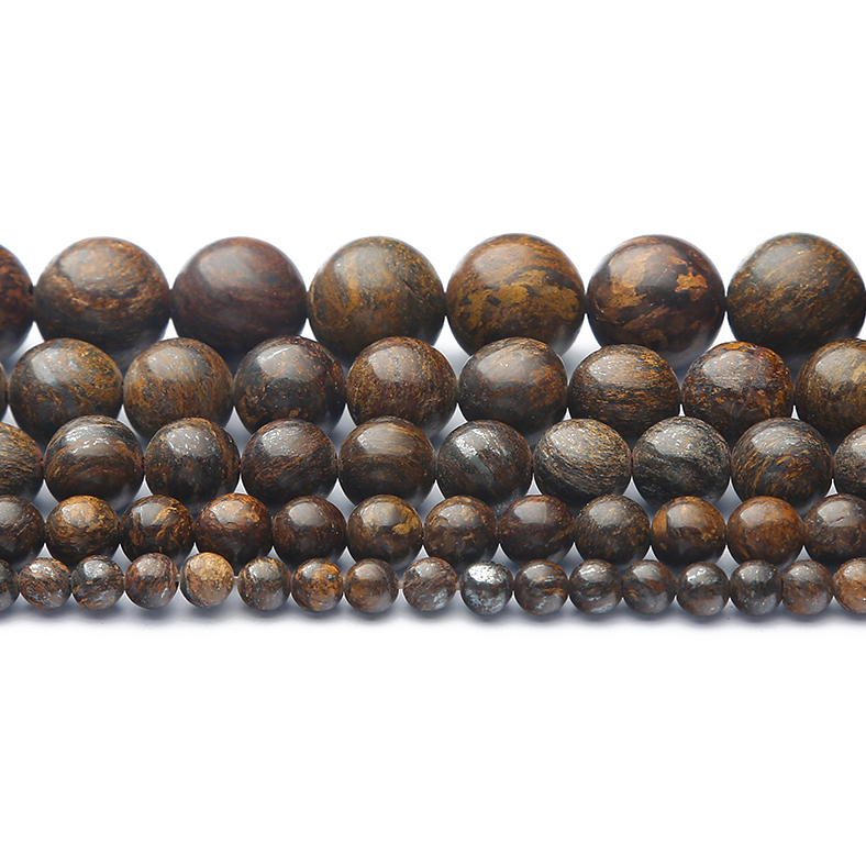 Jewelry Making With Stones - 6 8 10mm天然石グレーマーブルラウンドルーススペーサービーズ、ジュエリー製作DIYブレスレットネックレスイヤリングアクセサリー用