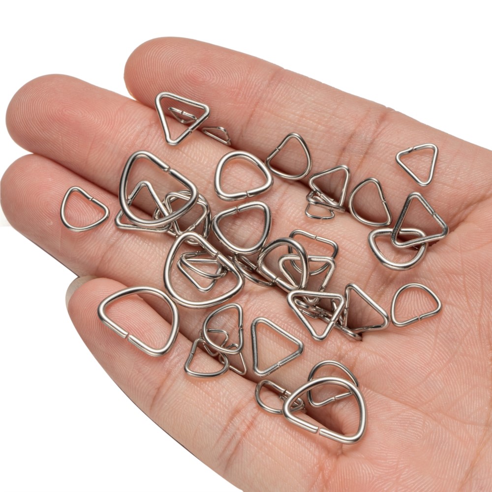 Jewelry Making Jump Rings - 100個入り ステンレス製 オープン三角形 オーバル型 ジャンプリング ピンチクリップ