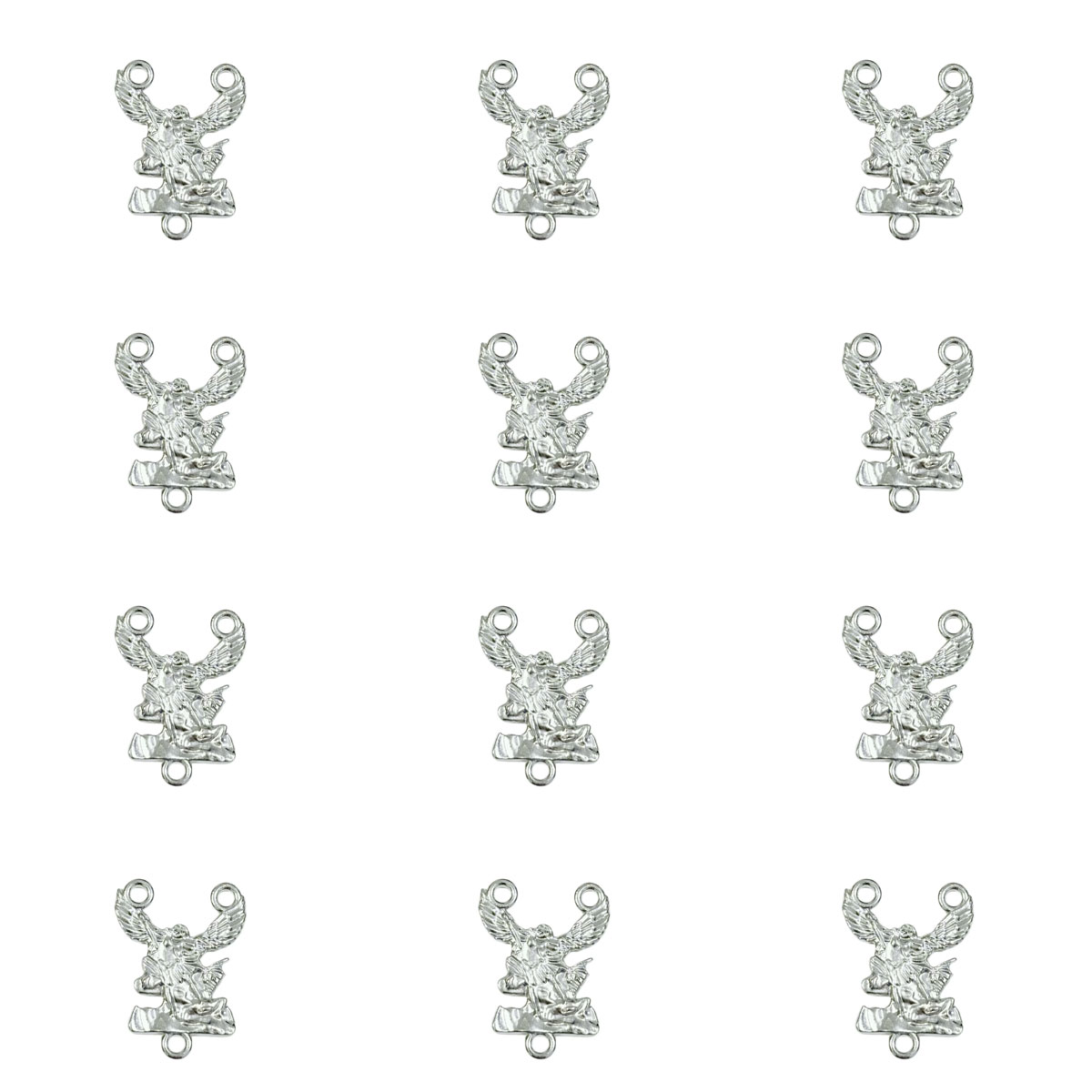 Jewelry Making Michaels - 聖ミカエル大天使チャーム20個、シルバートーンのペンダント、ジュエリー作成用、DIYブレスレットネックレスアクセサリー