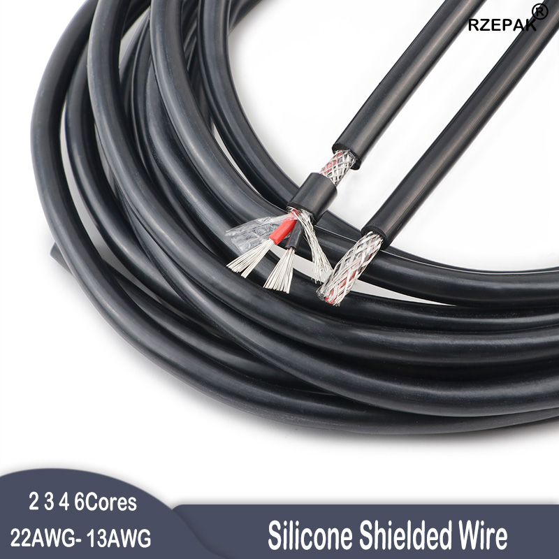 Wire 22 Gauge Copper - シリコーンゴムシールド多芯ケーブル 2/3/4/6 芯高温柔軟絶縁銅線 13/15/17/18/20/22 AWG 1/3/5/10m