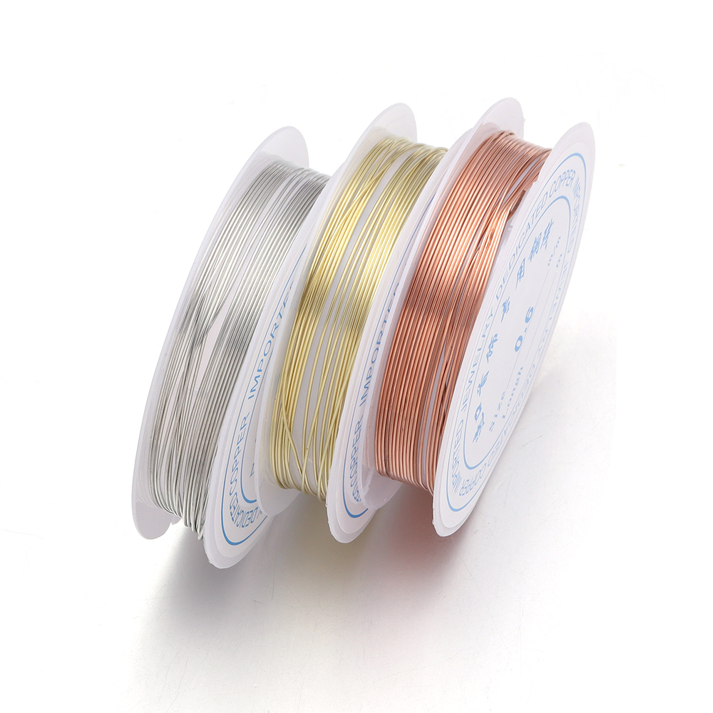 Jewelry Making Wire - 1 ロール 0.2/0.25/0.3/0.4/0.5/0.6/0.7/0.8/1 ミリメートル頑丈な銅線ビーズワイヤー DIY ジュエリー作りブレスレットネックレスアクセサリー用
