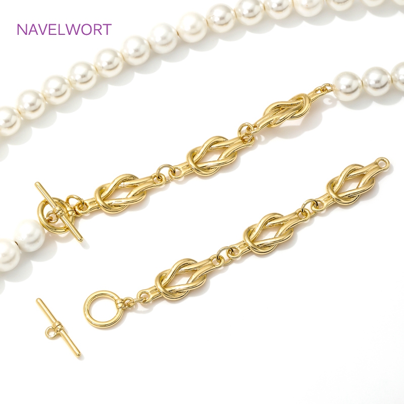 Jewelry Making Articles - 18K金メッキotクラスプ,ジュエリー作り用トグルクラスプ,真ちゅう製ブレスレットコネクタ,DIYネックレスアクセサリー