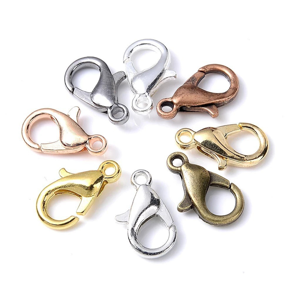 Jewelry Making Name - 100個入り 9mm 12mm 14mm 亜鉛合金ロブスタークラスプ マルチサイズ