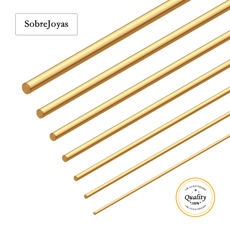 Jewelry Making Thread - 14K ゴールドフィルラウンド 1 メートルハーフハード/デッドソフトビーズワイヤー Metel スレッド