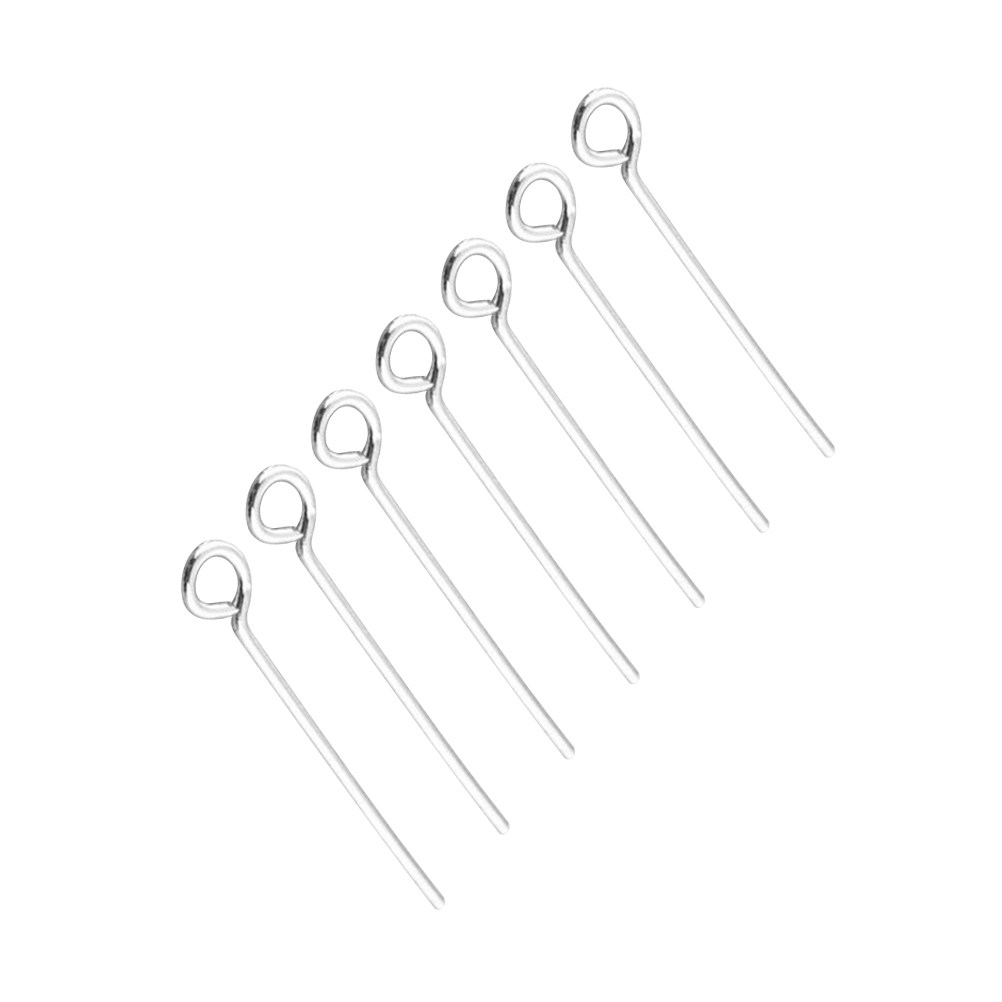 Jewelry Making Eye Pins - 200個 ステンレス製 オープンアイピン 5x0.4x0.1cm ジュエリー製作アクセサリー DIY用