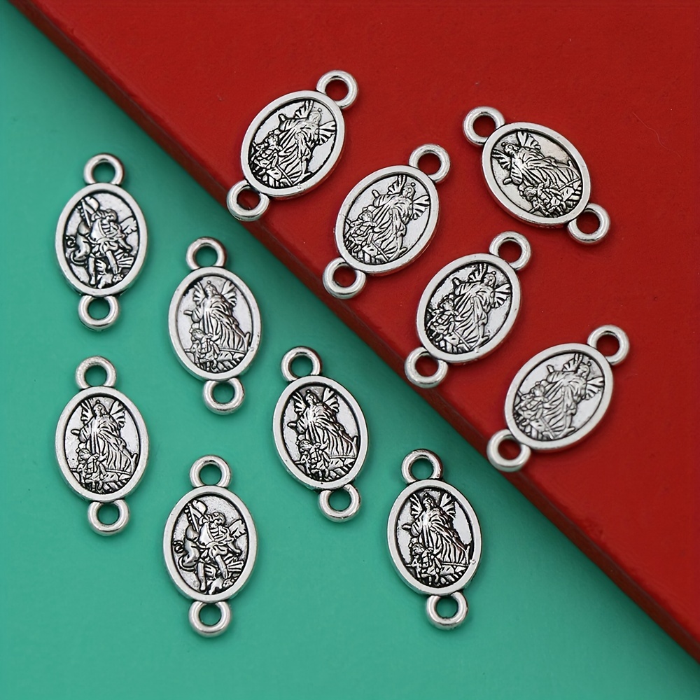 Jewelry Making Michaels - LZsilver 27 個 16.8x8.6mm ST マイケル/ガーディアンエンジェル