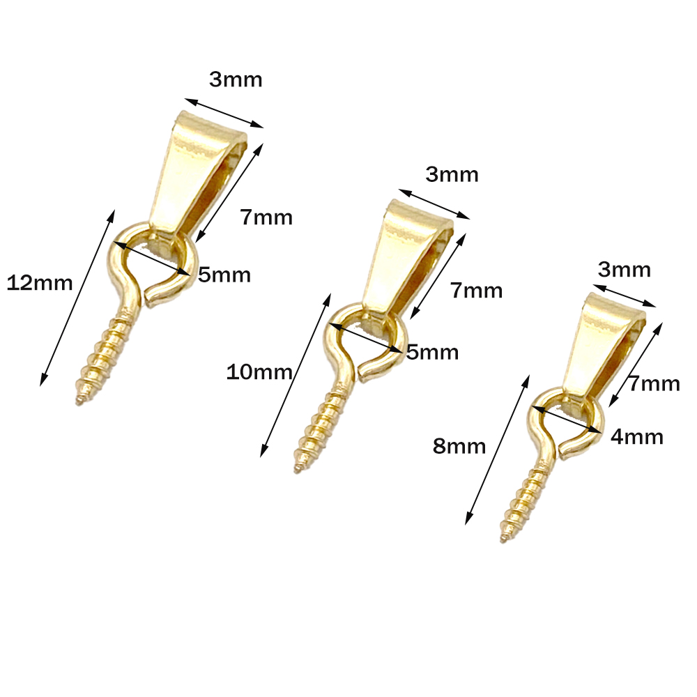 Jewelry Making Eye Pins - ステンレス鋼のネジピン,ハーフドリルビーズ用のフックコネクタ,日曜大工のネックレスチャーム,ジュエリー製造用品,20個