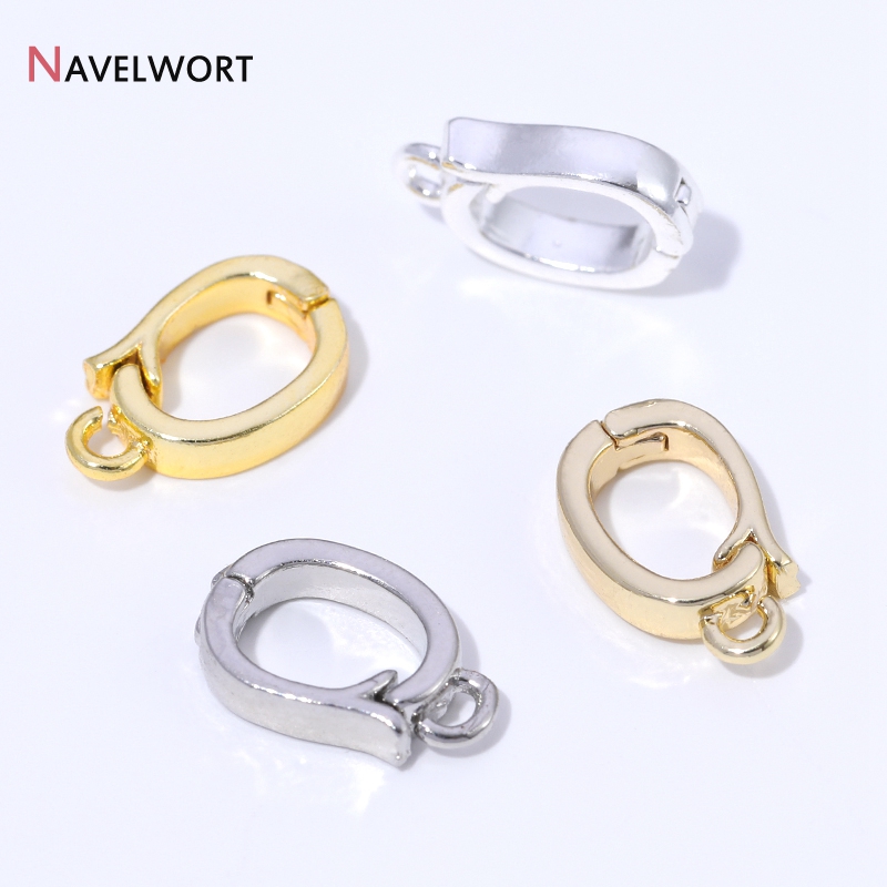 Jewelry Making Name - 14K/18K金メッキ真鍮製ヒンジ付きネックレスエンハンサー、ネックレス製作アクセサリー、ペンダントベイルクラスプ、ジュエリー材料