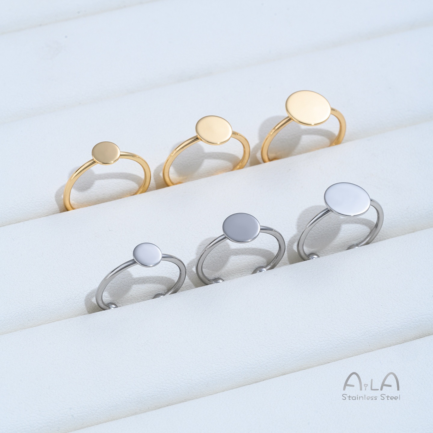 Ring Blank Adjustable - 色落ちしにくいチタン鋼製フラットリングバンド、調整可能なオープンリングブランク、DIYジュエリーアクセサリー