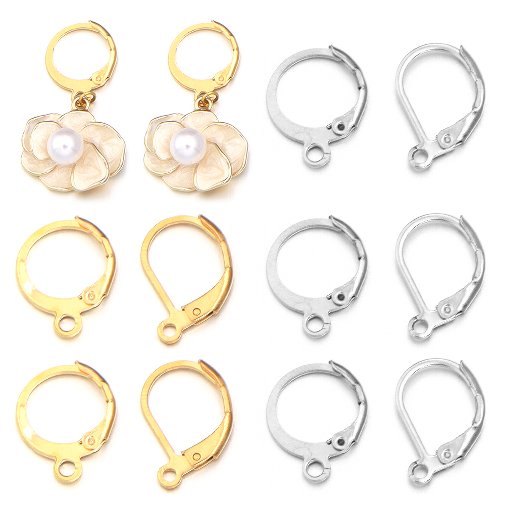 Jewelry Making Name - 20 ピース/ロットステンレス鋼耳フックラウンドイヤリングフックイヤーワイヤー DIY ジュエリーメイキング用イヤリング所見用品アクセサリー