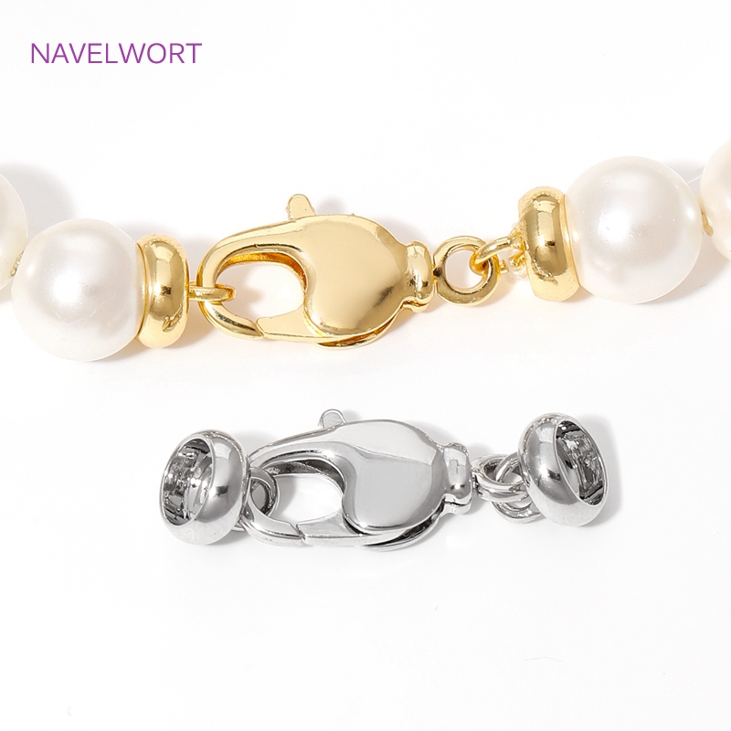 Jewelry Making Articles - 18K ゴールドメッキ真鍮ロブスタークラスプコネクタ、ジュエリーエンドキャップファスナークラスプ DIY ブレスレットジュエリー作成アクセサリー