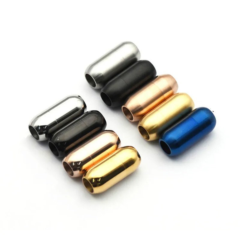 Jewelry Making Wire - 5 ピース/ロットステンレス鋼磁気クラスプエンド穴 5 ミリメートル 6 ミリメートル