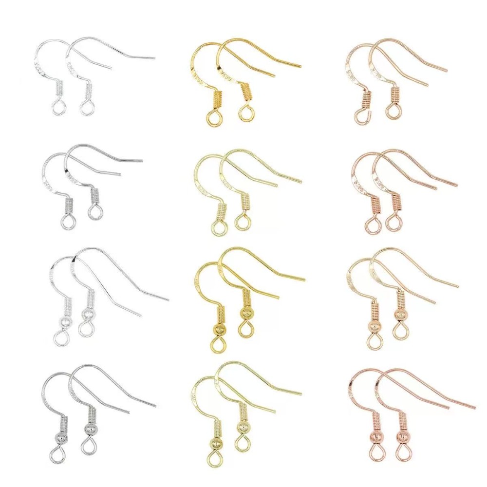 Jewelry Making Wire - 金メッキイヤリングフック 100個入り イヤーワイヤーバックパーツ ハンドメイドジュエリーDIY用