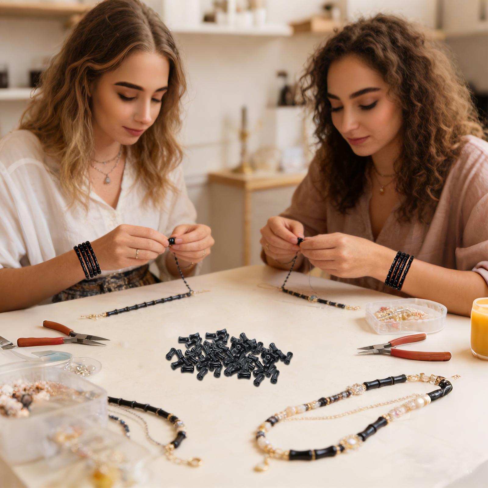 Jewelry Making For Teens - 50個入りガラスビーズ8mm ジュエリークラフトアクセサリー 携帯電話チェーン作成用ビーズ 子供、ティーンエイジャー、大人、アーティスト、趣味の愛好家、ワークショップ向け