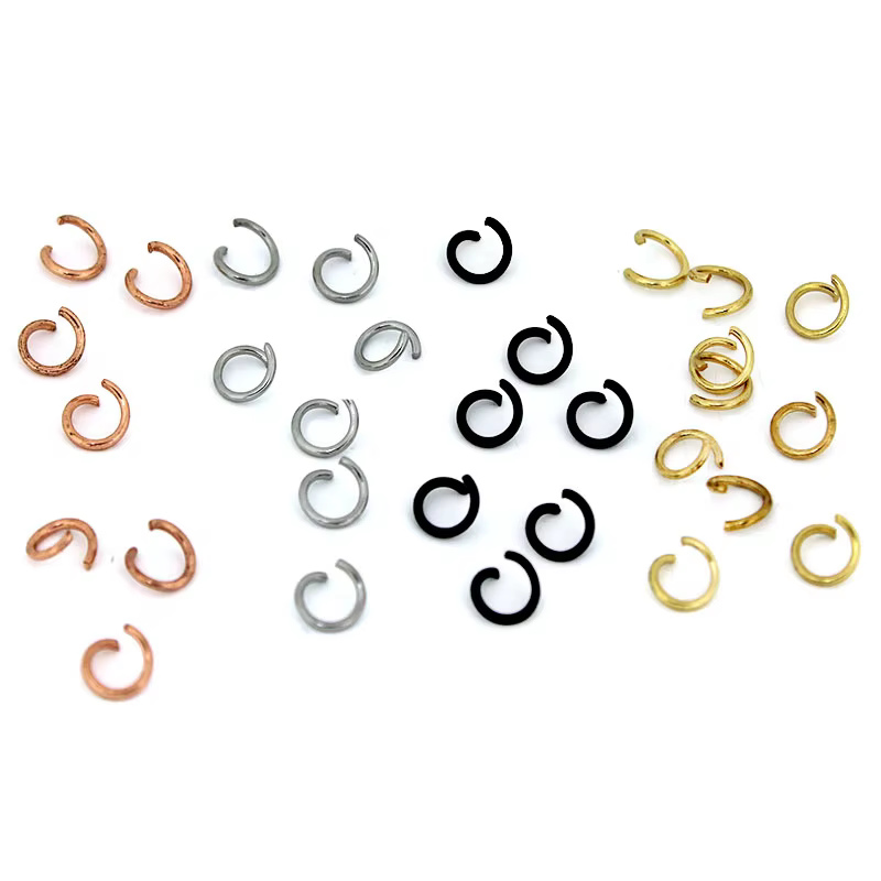 Jewelry Making Jump Rings - 200 個 4/5 ミリメートルステンレス鋼黒オープンジャンプリングスプリットリングコネクタ DIY ネックレスジュエリーメイキングアクセサリー用品