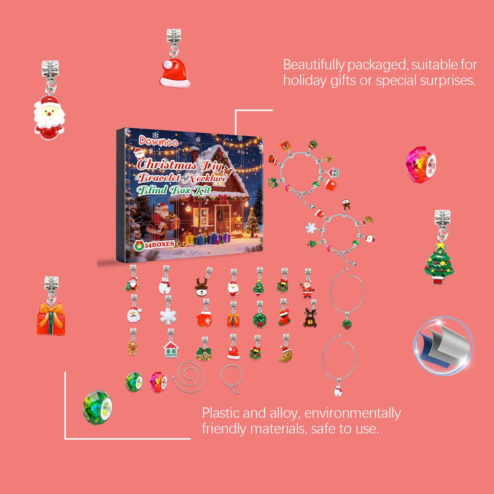 Jewelry Making For Teens - ホリデーカウントダウンカレンダー 24日間 ジュエリー作り 楽しいアクティビティカレンダー 女の子 ティーン