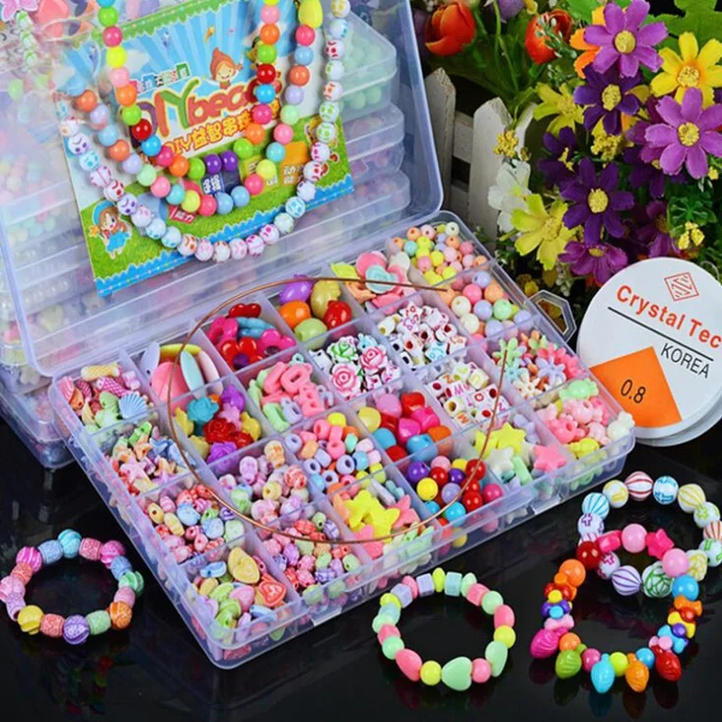 Jewelry Making Kits For Kids - DIY-女の子のためのジュエリー作りキット,ビーズセット,ブレスレット,リング,ネックレス,創造性キット,アートクラフト