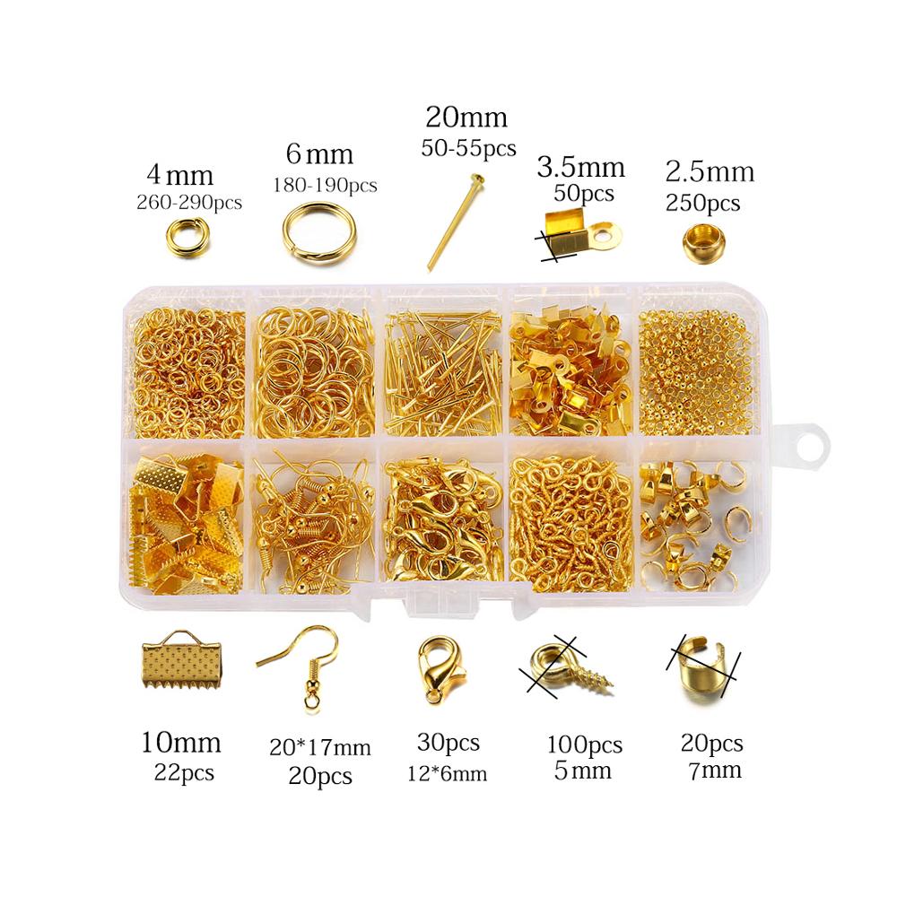 ジュエリー作りキット,970個,ジャンプリング,クラスプ,コ - Jewelry Making Eye Pins のレビューと価格