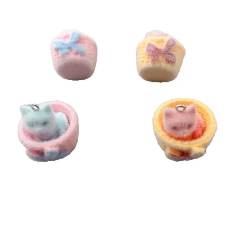 4個入り3Dぬいぐるみ樹脂製猫ペンダント、DIYジュエリー製 - Jewelry Making Earrings のレビューと価格