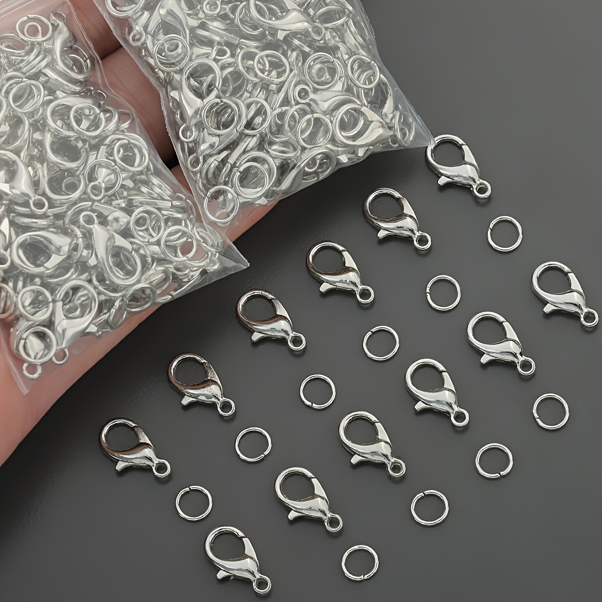 1/2/300 個ロブスタークラスプオープンジャンプリングコ - Jewelry Making Jump Rings のレビューと価格