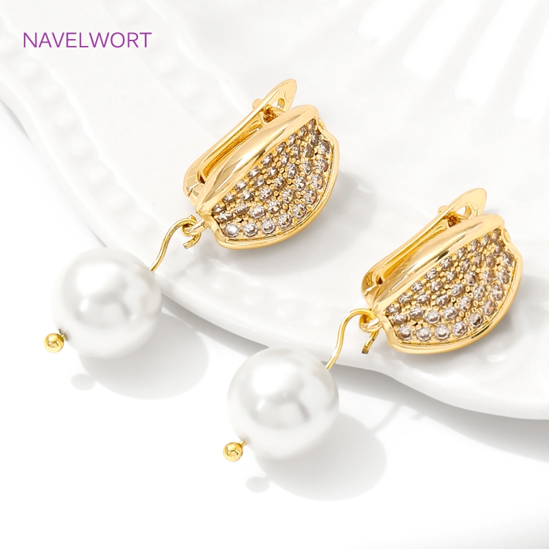 18K ゴールドメッキ真鍮イヤーワイヤーファスナー、象嵌ジル - Jewelry Making Articles のレビューと価格