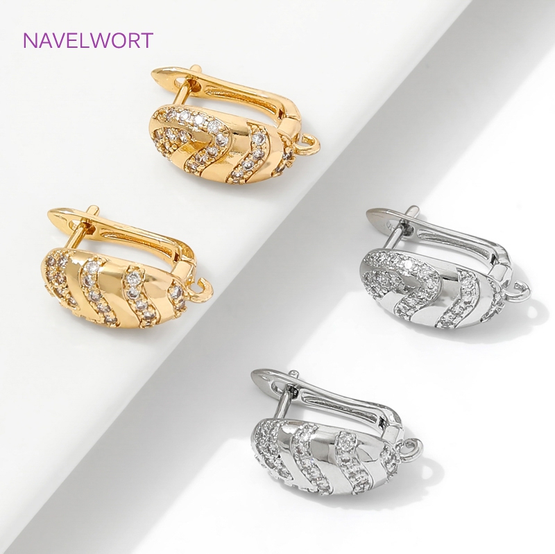 18K ゴールドメッキ真鍮イヤーワイヤーファスナー、象嵌ジル - Jewelry Making Articles のレビューと価格