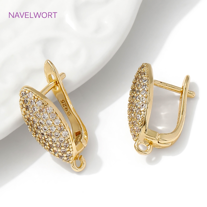 18K ゴールドメッキ真鍮イヤーワイヤーファスナー、象嵌ジル - Jewelry Making Articles のレビューと価格