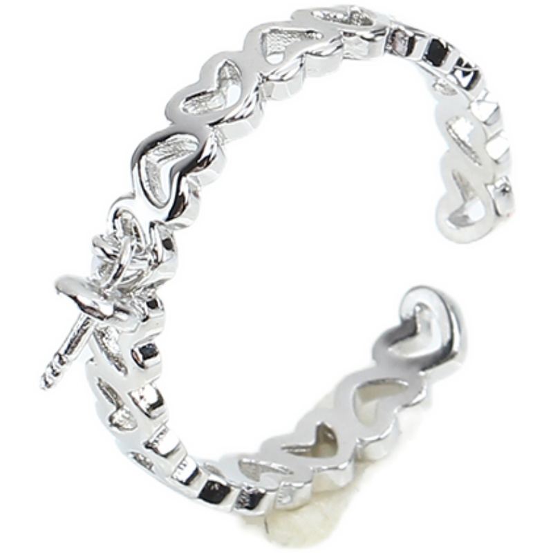 JZ075 銅製金メッキ中空ラブアジャスタブルパールリングブ - Ring Blank Adjustable のレビューと価格