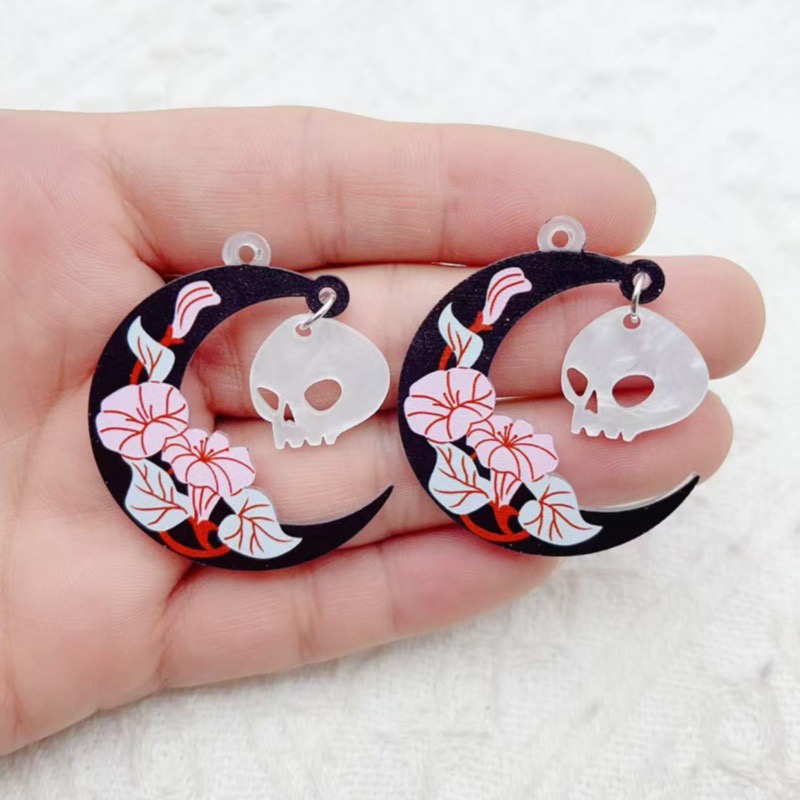 10個入り ハロウィン アクリル ゴースト ブラックキャット - Jewelry Making Earrings のレビューと価格