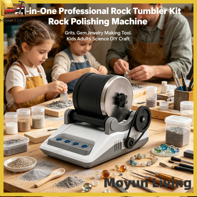 オールインワンロックタンブラーキット プロ仕様の岩石研磨機  - Jewelry Making Kits For Kids のレビューと価格