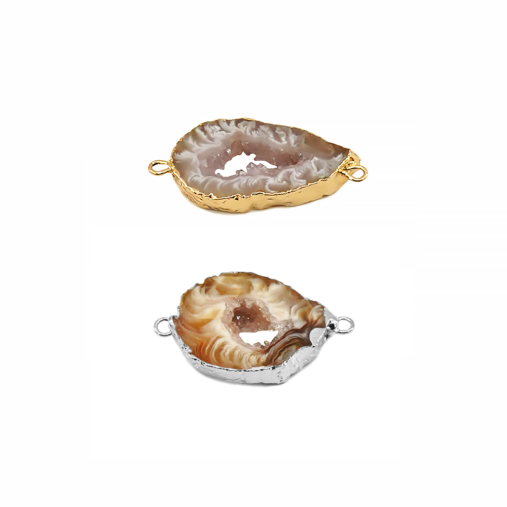 Irregualr 天然瑪瑙ジオードドゥルージーストーンコネ - Jewelry Making With Stones のレビューと価格