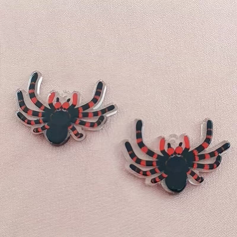 10個のアクリルハロウィンスパイダーペンダント、DIYジュエ - Jewelry Making Earrings のレビューと価格