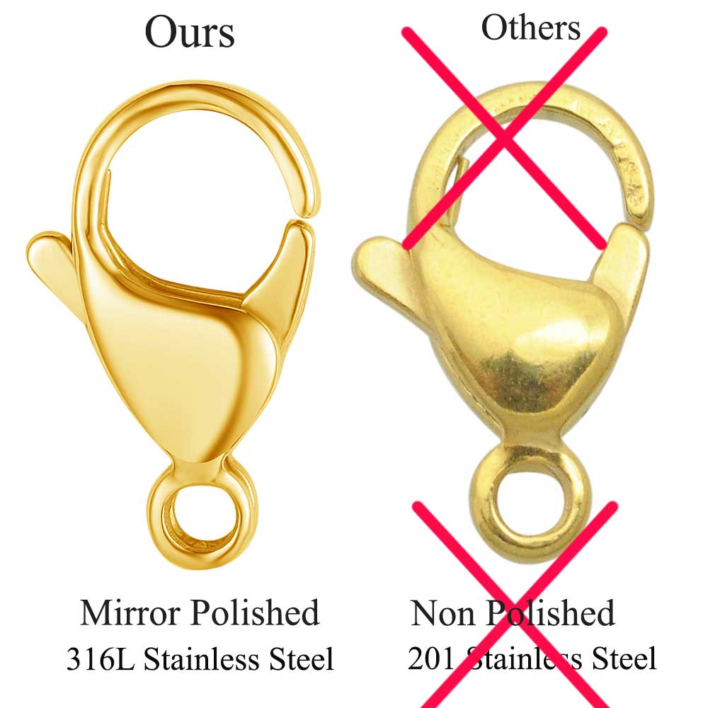 20/30/40 316Lステンレス鋼ロブスタークラスプ卸売 - Jewelry Making Name のレビューと価格