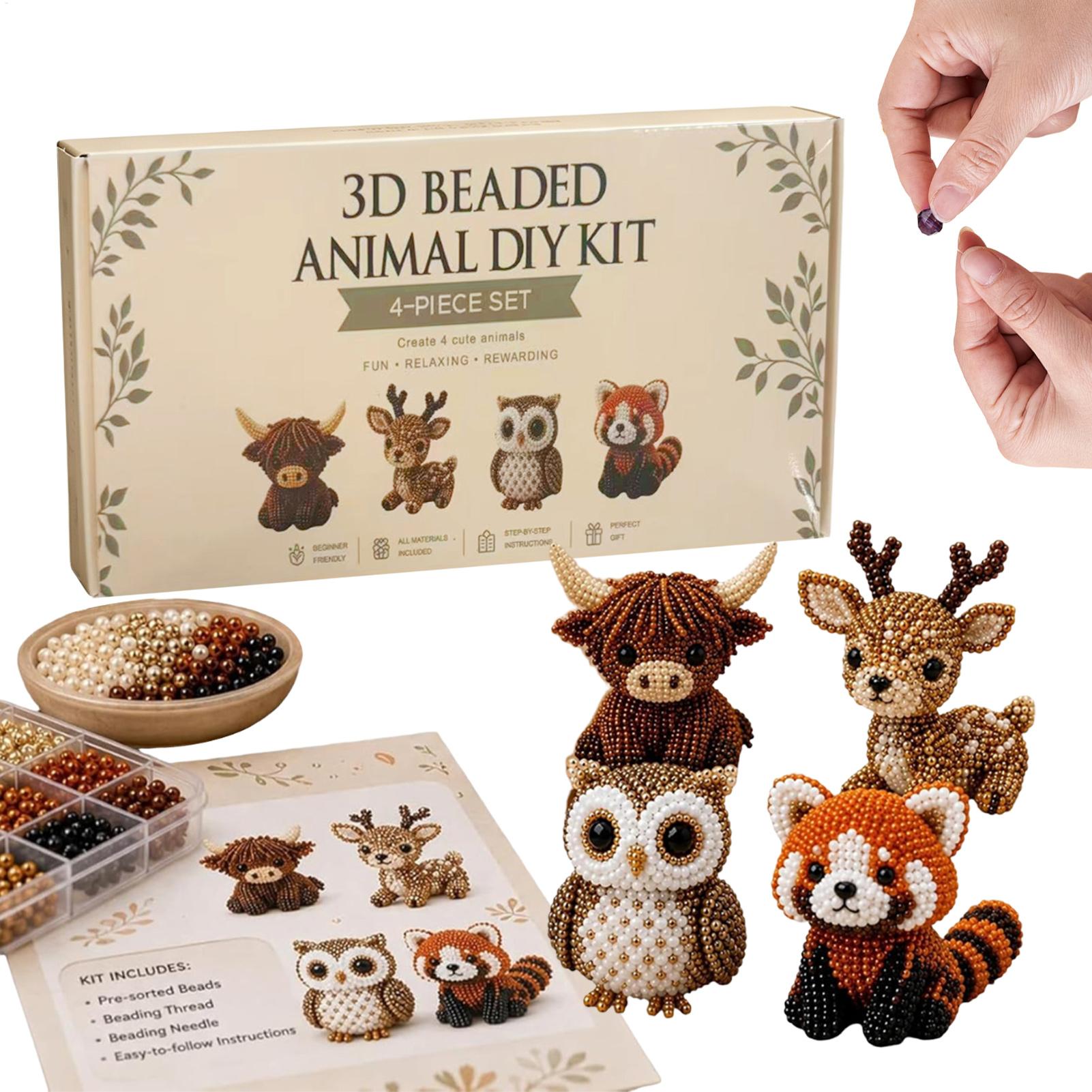 かわいい鳥と動物のビーズクラフトセット明るい色鮮やかなチュー - Jewelry Making For Teens のレビューと価格