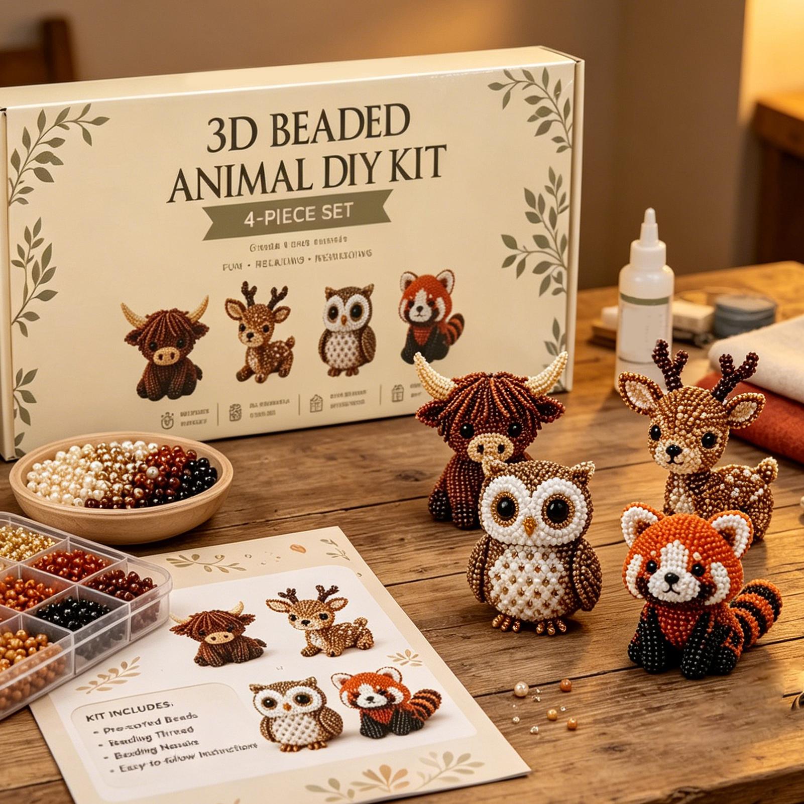 かわいい鳥と動物のビーズクラフトセット明るい色鮮やかなチュー - Jewelry Making For Teens のレビューと価格