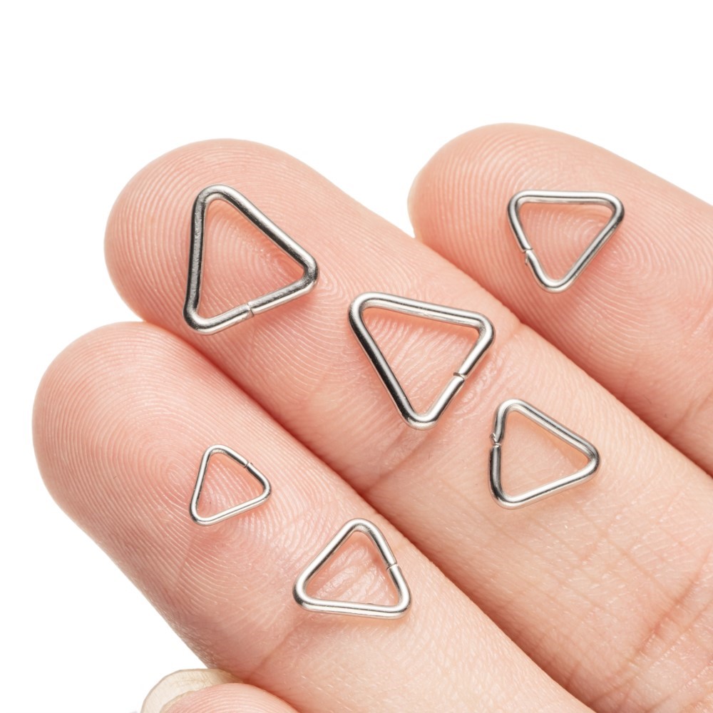 100個入り ステンレス製 オープン三角形 オーバル型 ジャ - Jewelry Making Jump Rings のレビューと価格