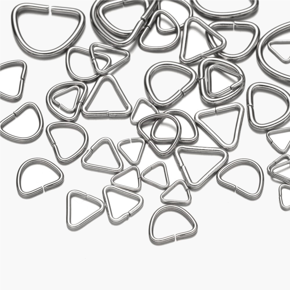 100個入り ステンレス製 オープン三角形 オーバル型 ジャ - Jewelry Making Jump Rings のレビューと価格