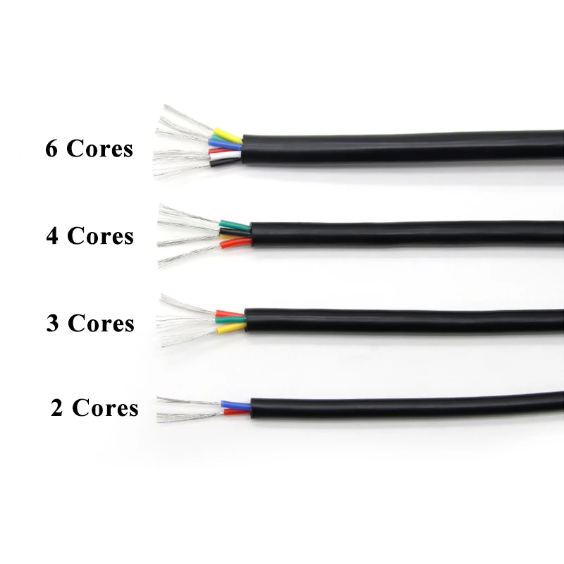 シリコーンゴムシールド多芯ケーブル 2/3/4/6 芯高温柔 - Wire 22 Gauge Copper のレビューと価格