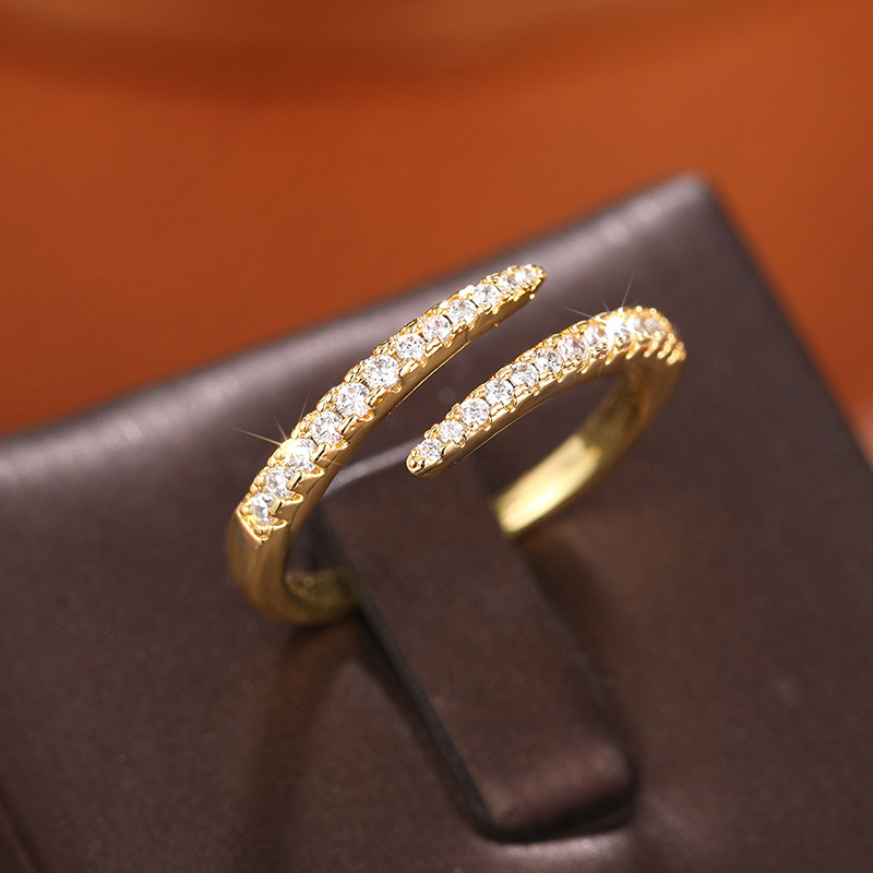 925 スターリングシルバー トレンディなサークルフィンガー - Ring Blank Adjustable のレビューと価格