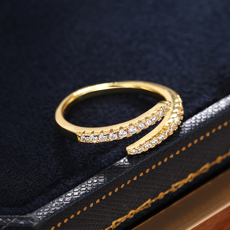 925 スターリングシルバー トレンディなサークルフィンガー - Ring Blank Adjustable のレビューと価格