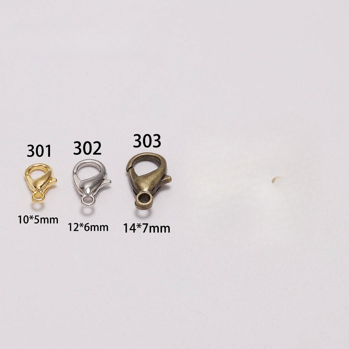 100個入り 9mm 12mm 14mm 亜鉛合金ロブスター - Jewelry Making Name のレビューと価格