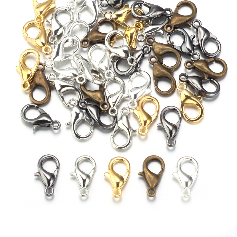 100個入り 9mm 12mm 14mm 亜鉛合金ロブスター - Jewelry Making Name のレビューと価格