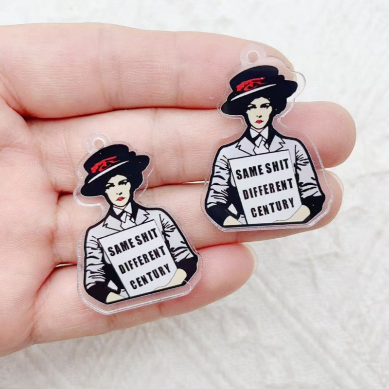 10 個のアクリルランナーアンガリッシュペンダント DIY  - Jewelry Making Jewelry のレビューと価格
