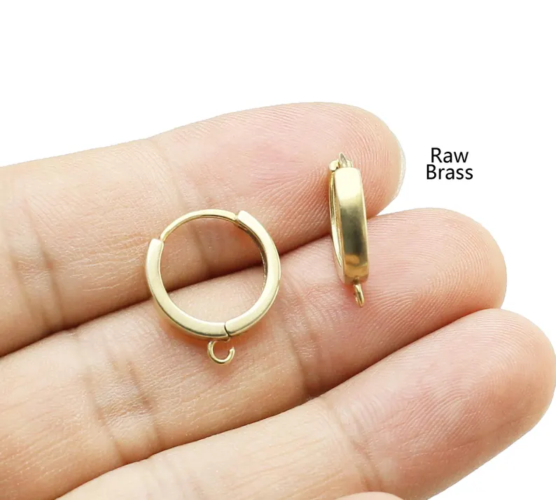 10個の真鍮イヤーフープ、レバーバックイヤリングフック、イヤ - Jewelry Making Wire のレビューと価格