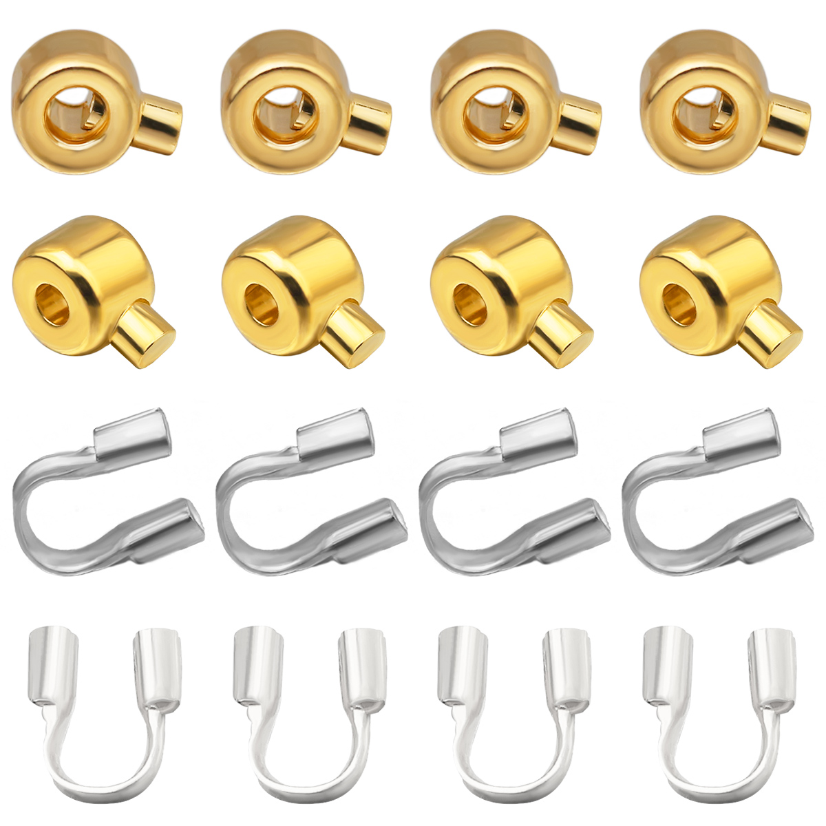 20 個の位置決めビーズ銅鋼ゴールドカラーワイヤープロテクタ - Jewelry Making Thread のレビューと価格